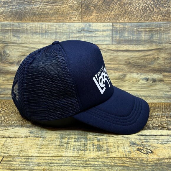 She's Got Leggs Unisex Trucker Hat Navy Snapback 80s Throwback Advertisement Cap - Picture 4 of 8